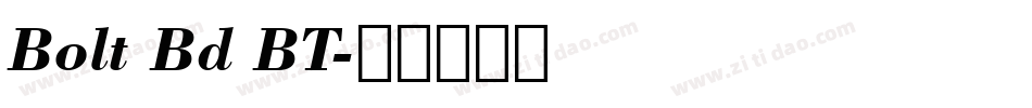 Bolt Bd BT字体转换